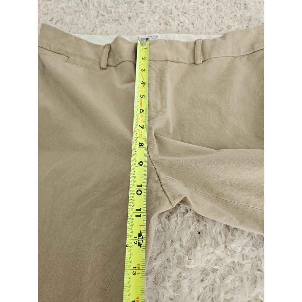 Crown & Ivy Petite Tan Khaki Chino Pants Womens Size 12P Stretch Ankle Career - Picture 3 of 9
